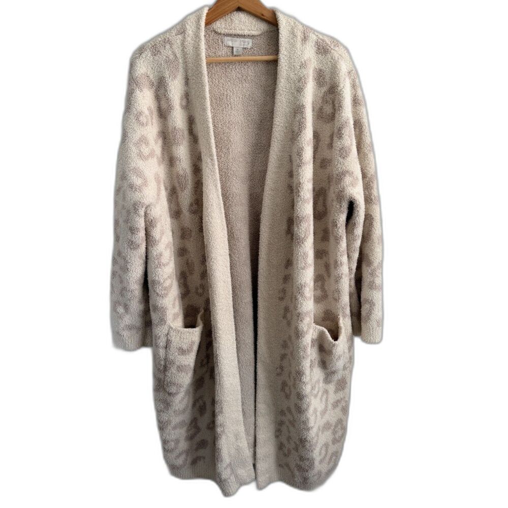 Barefoot Dreams CozyChic In The Wild Leopard Robe XL Cream Taupe No Belt